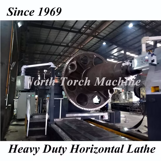Hochleistungs-Horizontal-CNC-Drehmaschine zum Drehen langer Windkraftwellen